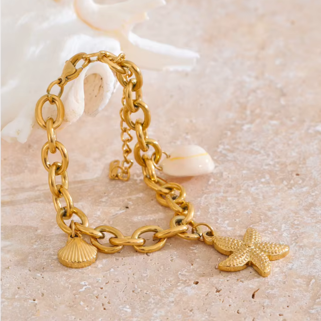 Pulsera con dije de océano