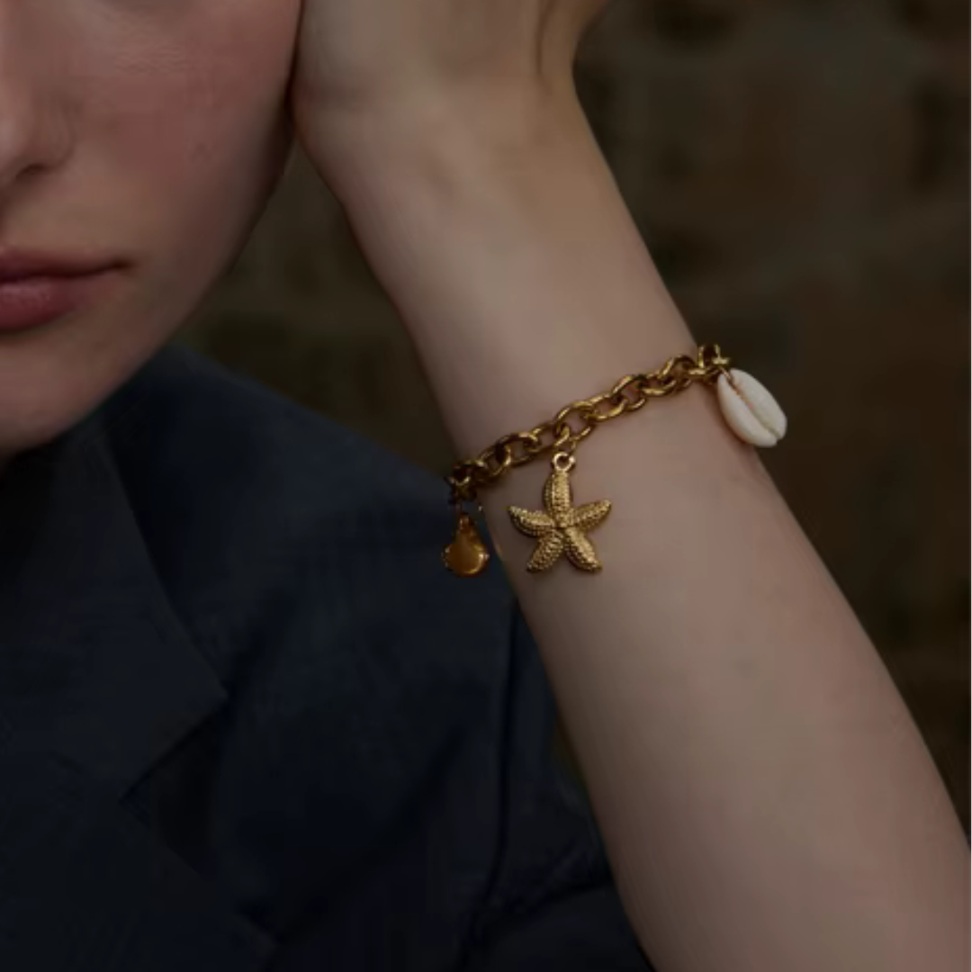 Pulsera con dije de océano