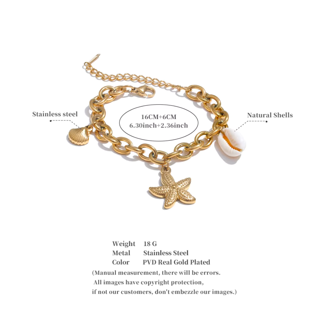 Pulsera con dije de océano