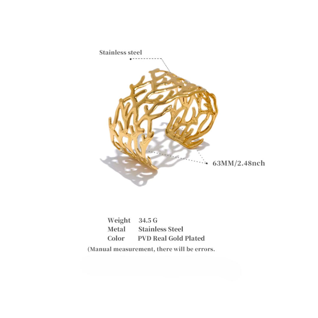 Seaweed Wave Cuff Bracelet