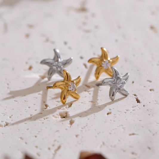 Mini Starfish Stud Earrings