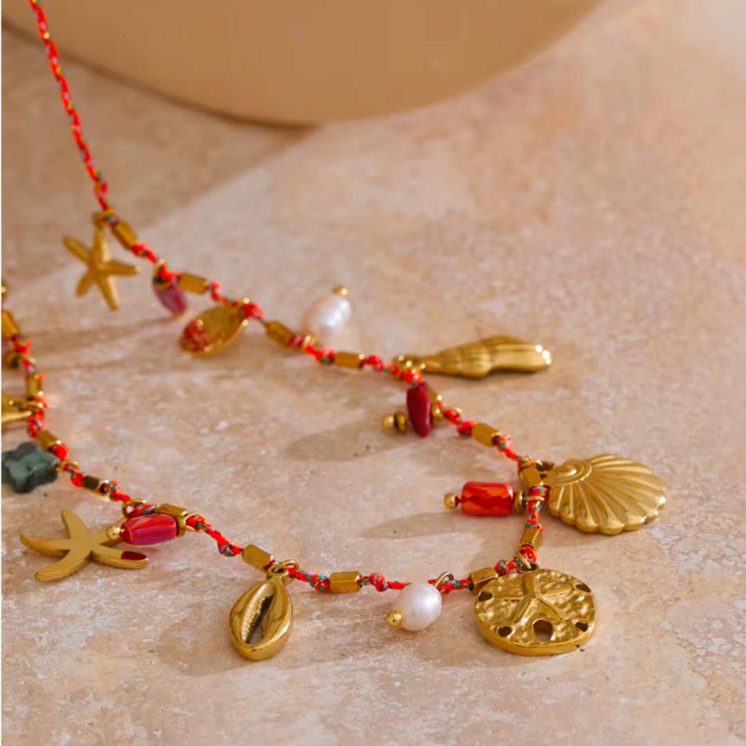 Coastal Dreams Rope Necklace - Handmade