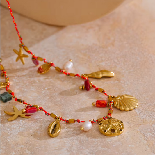 Coastal Dreams Rope Necklace - Handmade