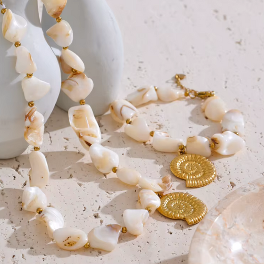 Natural Shell Chain Necklace or Bracelet