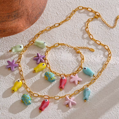 Collar o pulsera de estrella de mar Y2K