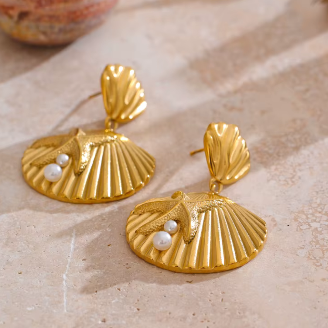 Pearl Sea Dangle Earrings