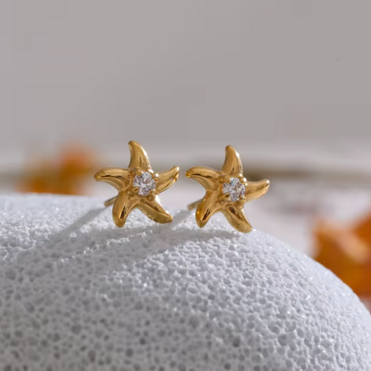 Mini Starfish Stud Earrings