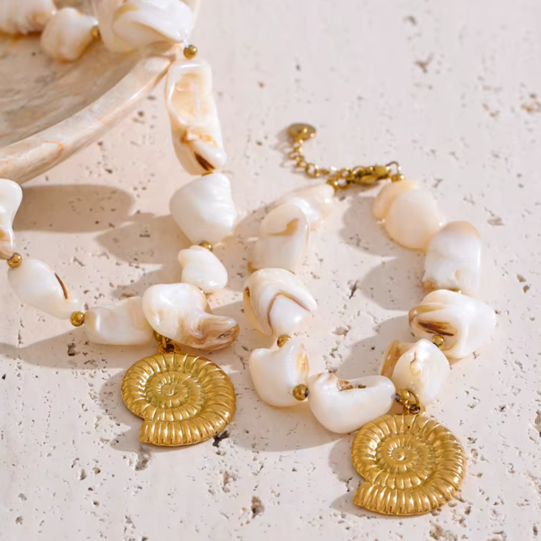 Natural Shell Chain Necklace or Bracelet