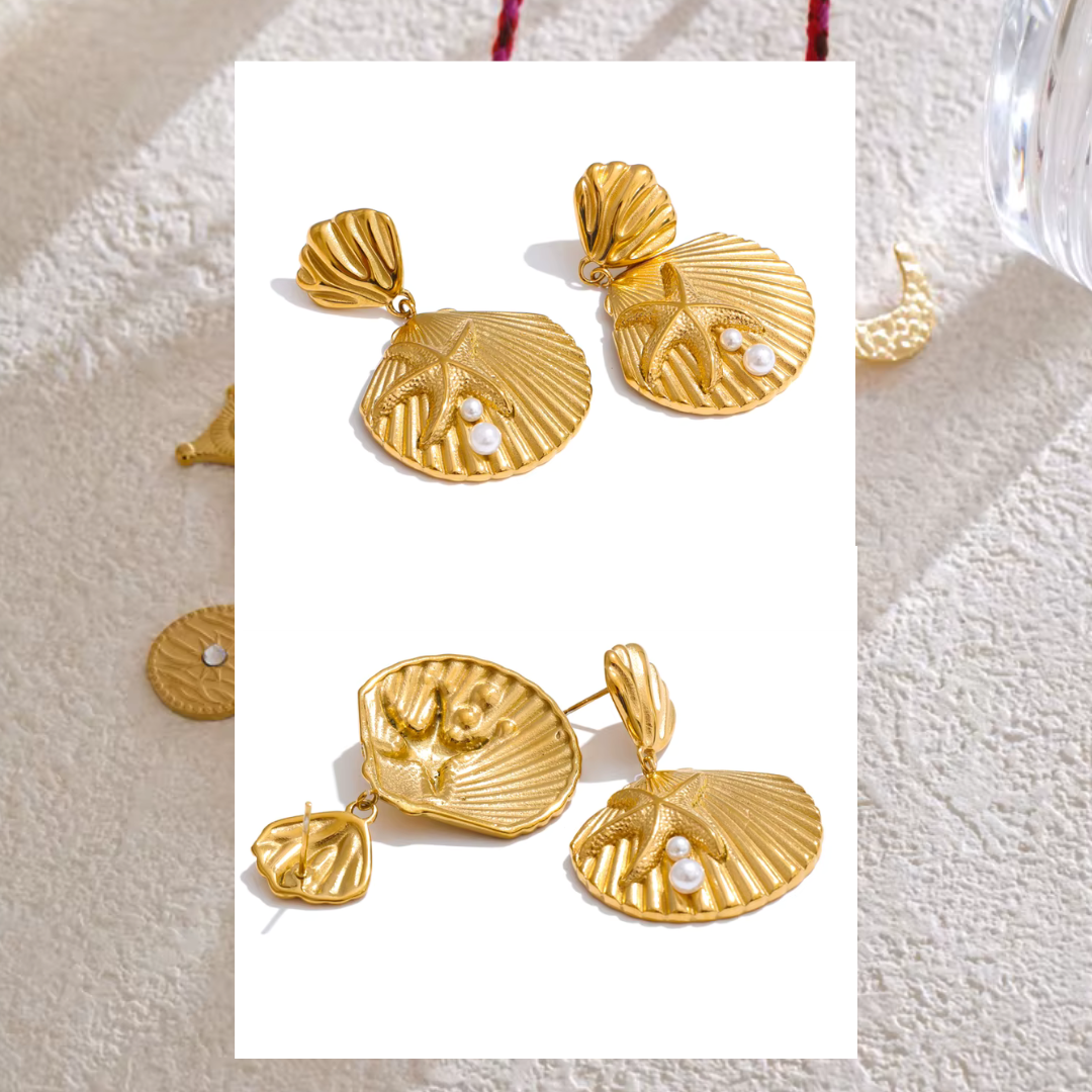 Pearl Sea Dangle Earrings