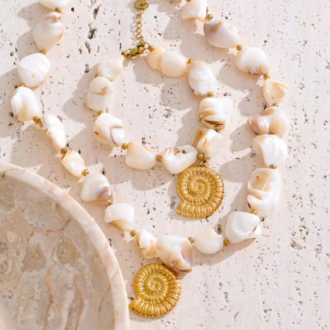 Natural Shell Chain Necklace or Bracelet