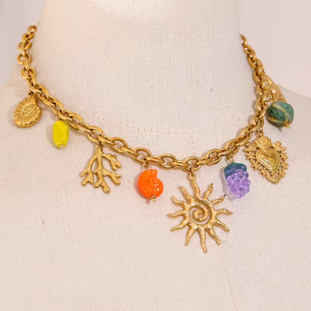 Ocean Cool Necklace with Charms