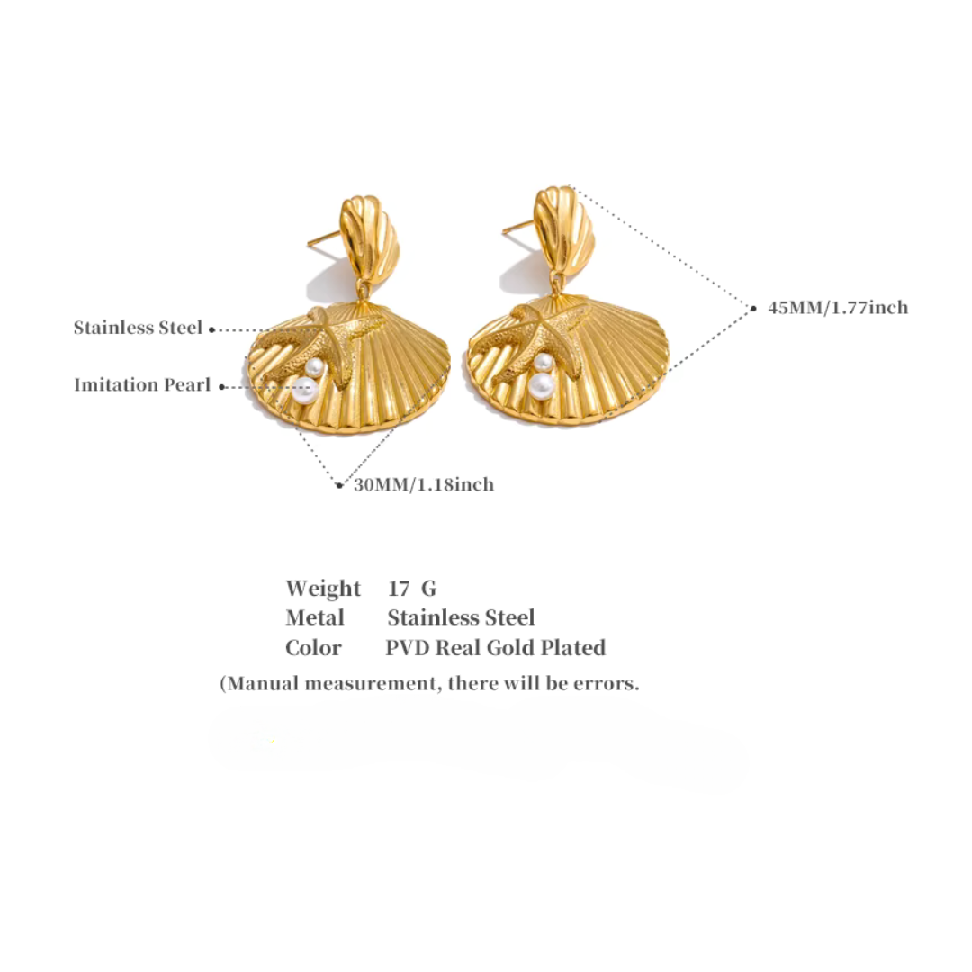 Pearl Sea Dangle Earrings