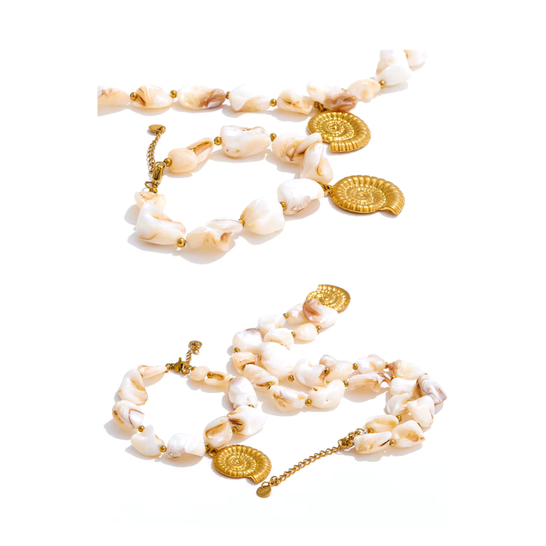 Natural Shell Chain Necklace or Bracelet