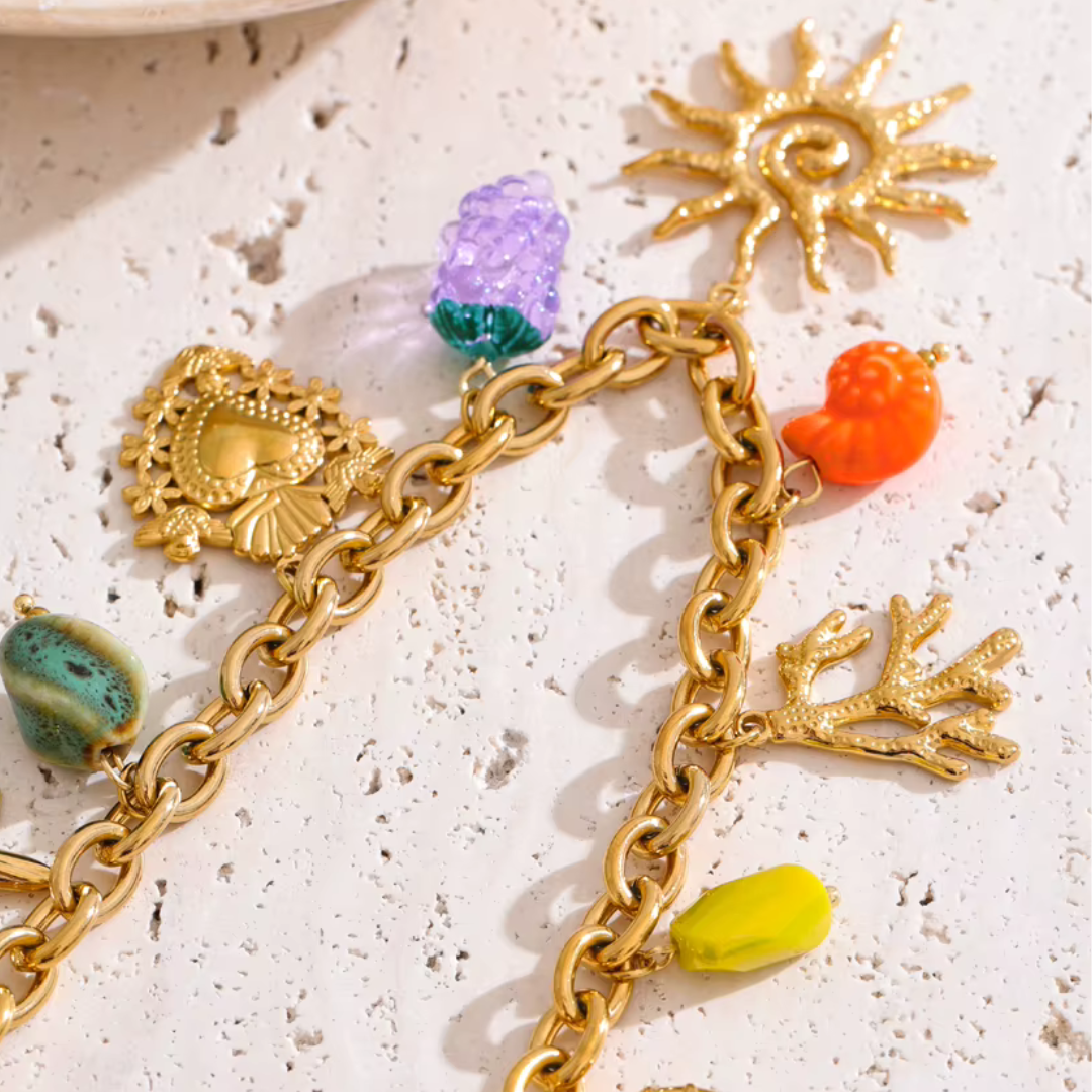 Ocean Cool Necklace with Charms