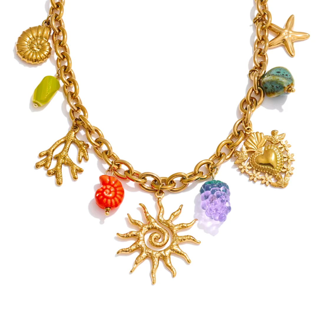 Ocean Cool Necklace with Charms