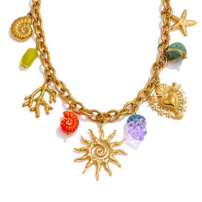 Ocean Cool Necklace with Charms