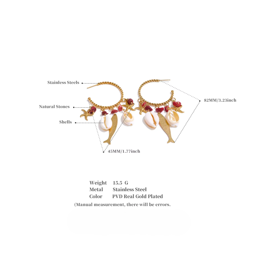 Ocean Muse Hoop Earrings