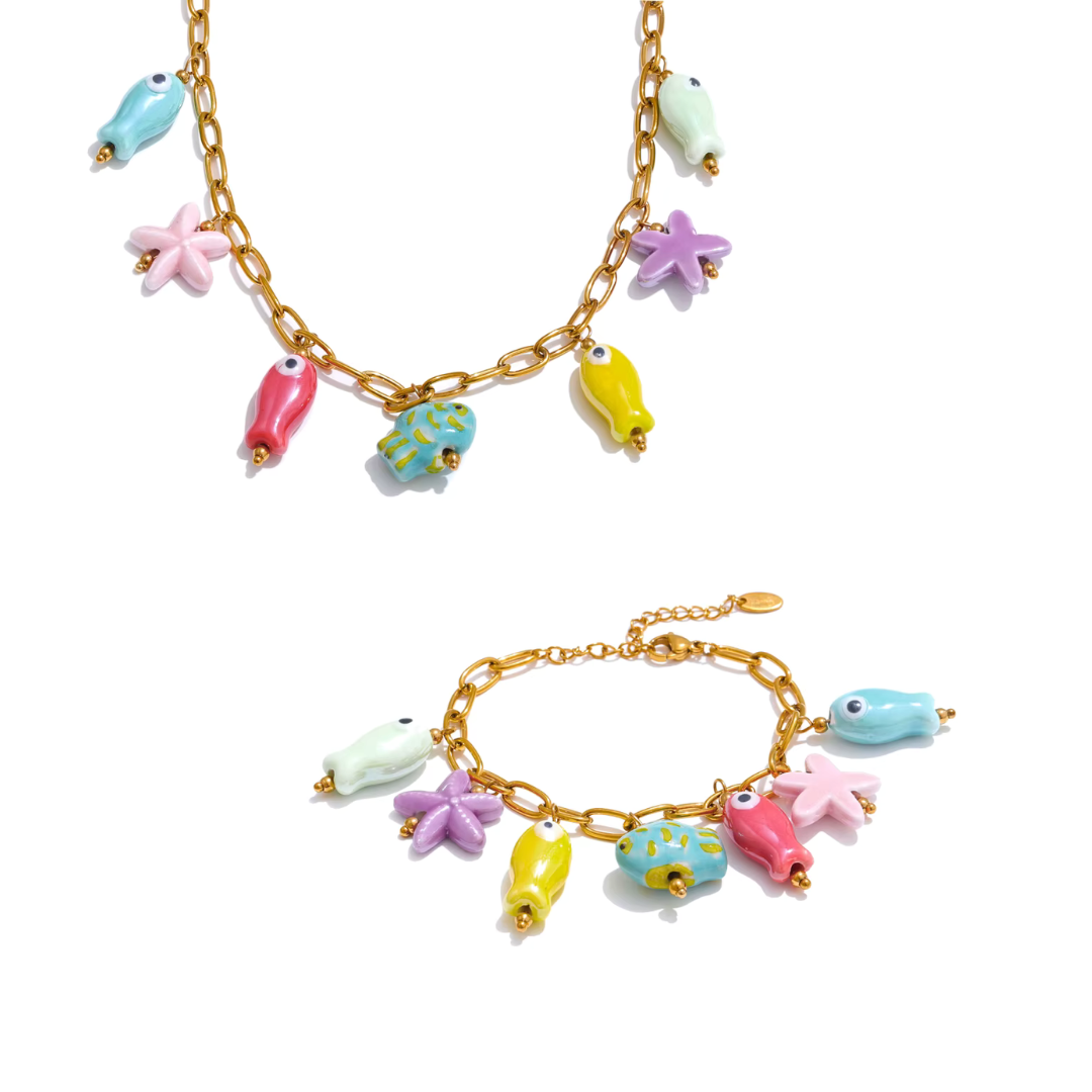 Collar o pulsera de estrella de mar Y2K