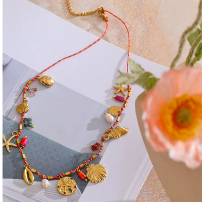 Coastal Dreams Rope Necklace - Handmade