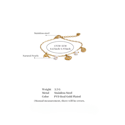 Dolphin Pearl Shell Anklet