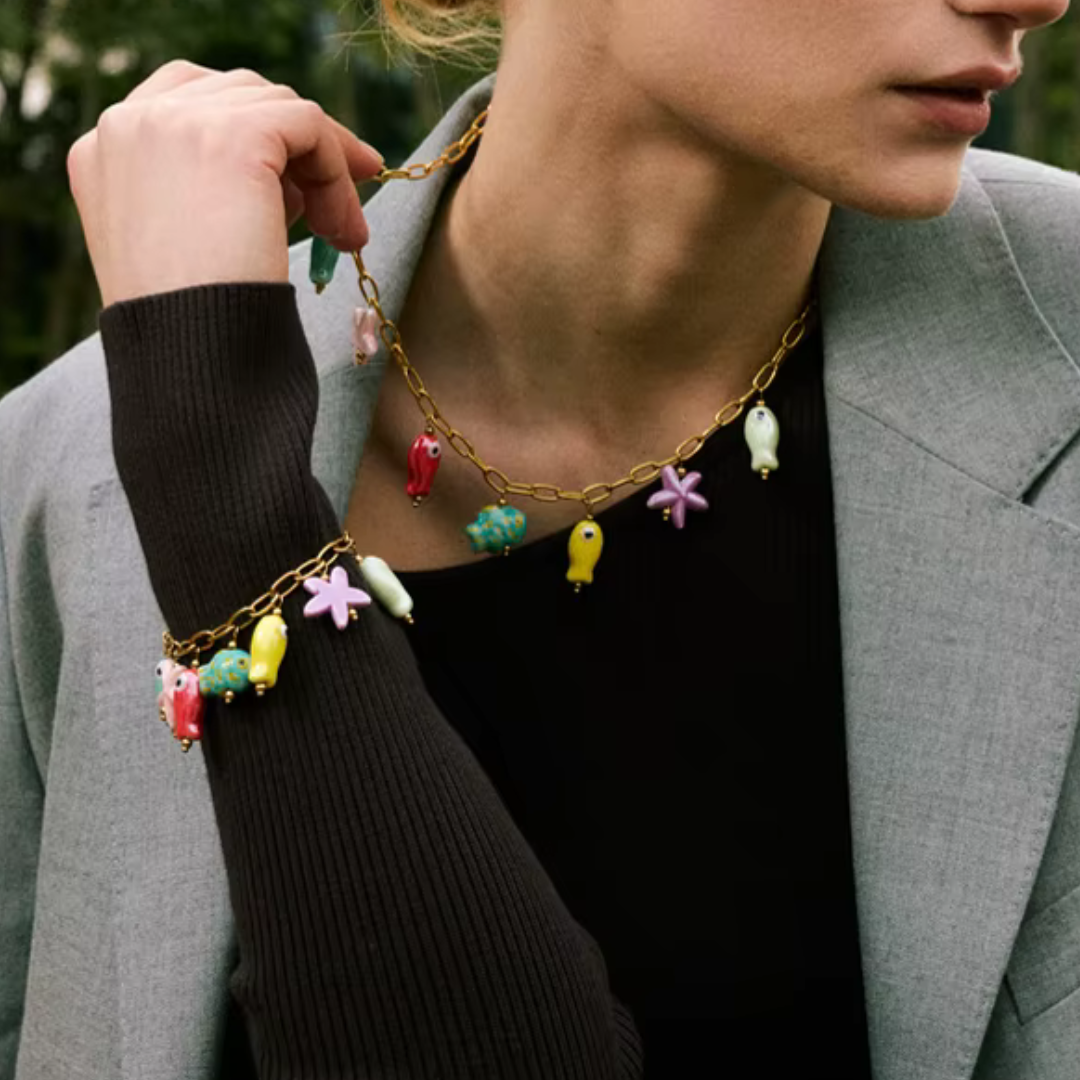 Collar o pulsera de estrella de mar Y2K