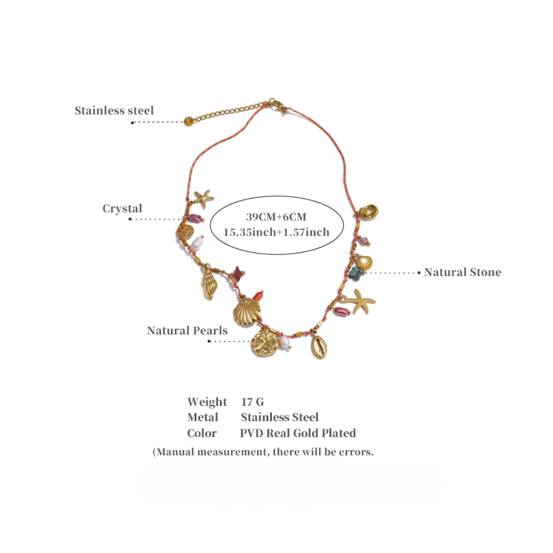 Coastal Dreams Rope Necklace - Handmade