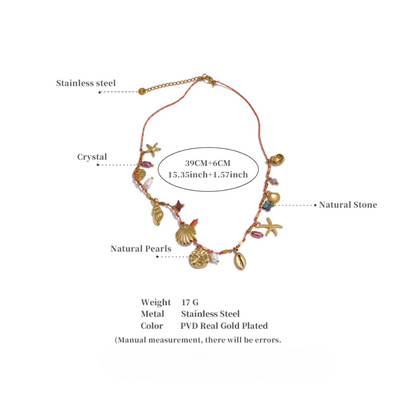 Coastal Dreams Rope Necklace - Handmade