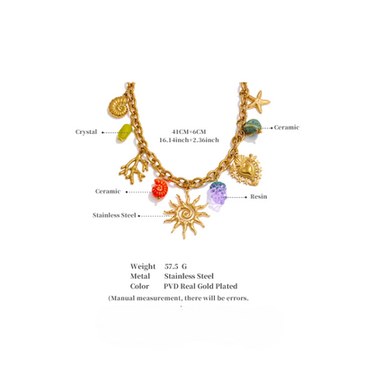 Ocean Cool Necklace with Charms